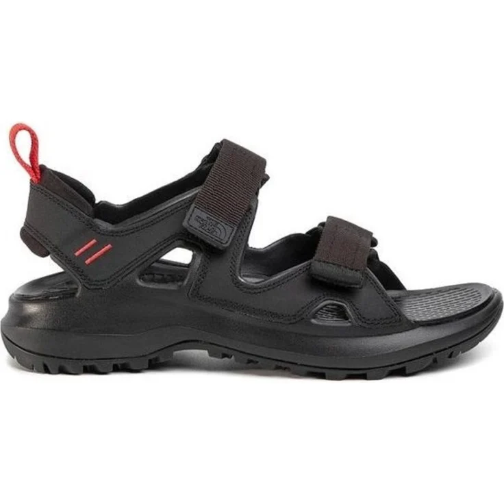 The North Face M Hedgehog Sandal III, Outdoorsandale mit profilierter Sohle, Klettverschluss, TNF Black/Asphalt Grey, Größe 42