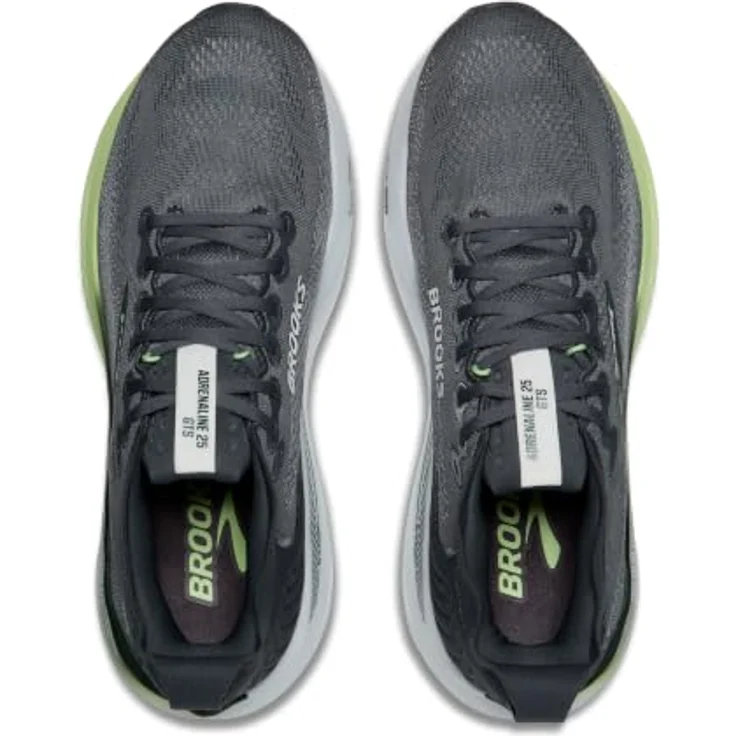Brooks Adrenaline GTS 25 Herren Laufschuh, Grey/Paradise Green/Spruce, Medium (1D), Größe 44.5 mit zuverlässigem Support für ungestörtes Laufen – Bild 4
