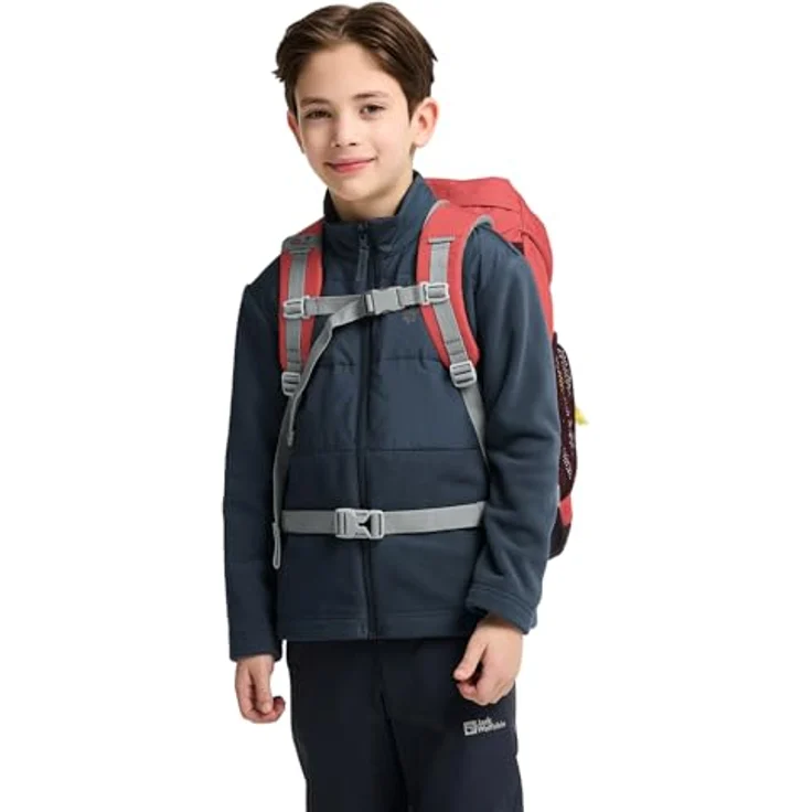 Jack Wolfskin Kids Explorer Trekkingrucksack, 47 cm, sunset coral, 100% Polyester, kompakt und robust – Bild 3