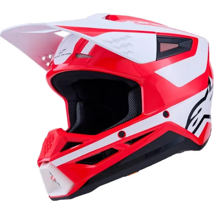 Alpinestars S-M3 Heat ECE22.06 Offroad-Helm, rot, XS, mit fortschrittlichem Aufprallschutz und maximaler Belüftung