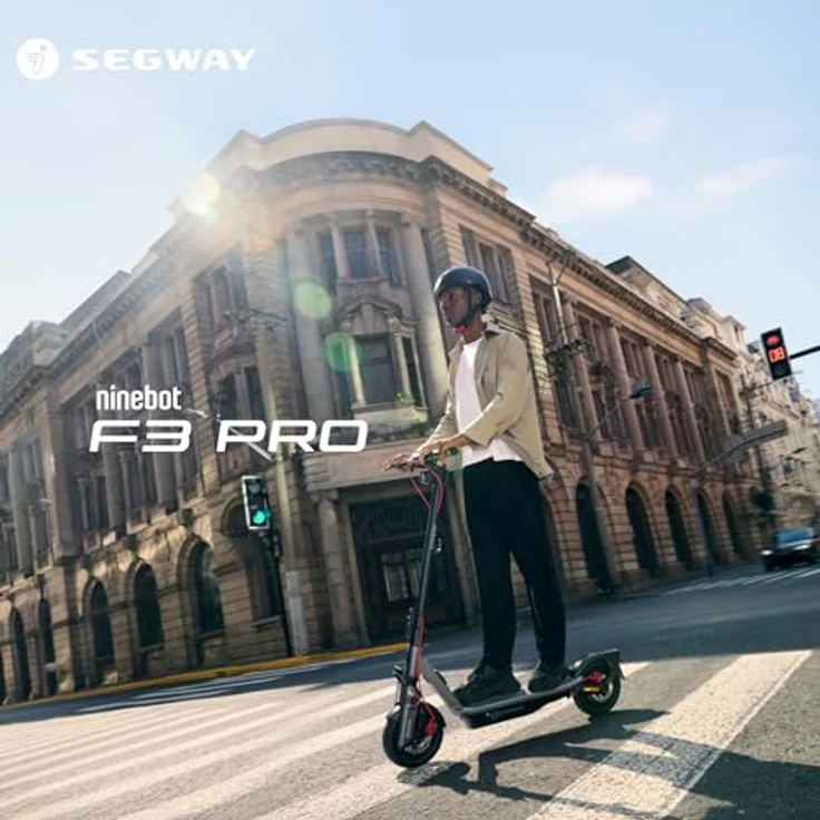 ninebot by Segway E-Scooter F3 Pro D, 500 W, 20 km/h, Eco Modus Reichweite 70 km, 10-Zoll Reifen, IPX6, Schwarz – Bild 2