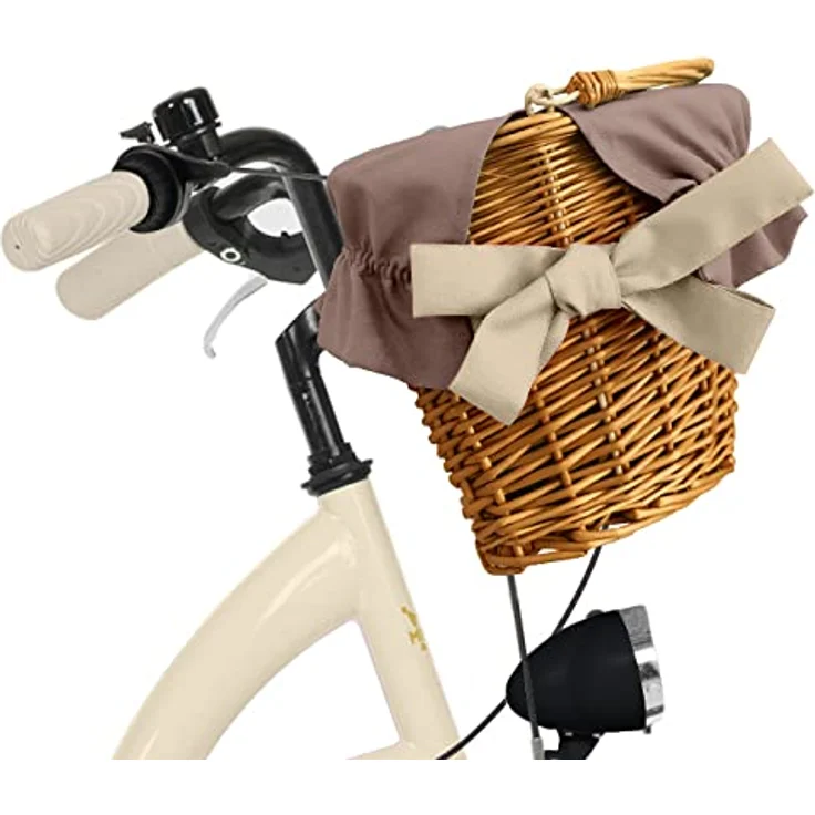 Milordbikes City-Fahrrad, Creme-Braun, 46 cm, Metallrahmen, leichte City-Reifen 700C x 35 mm, inkl. hinterem Träger für Packtaschen – Bild 7