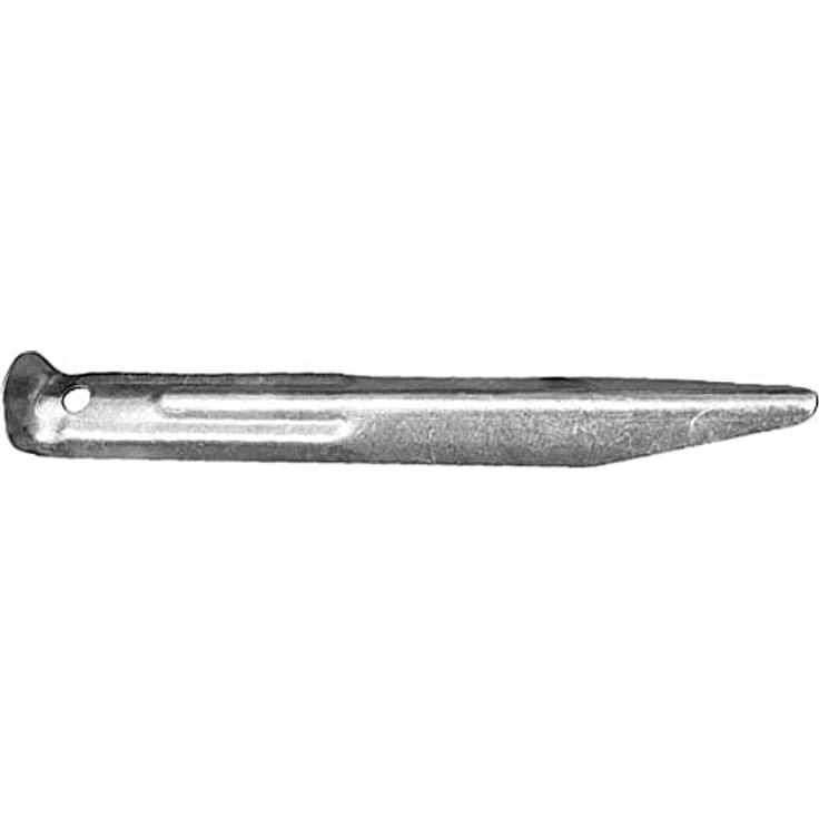 High Peak Zelthering Stahl-Hering, verzinkt, extra stabil, 180 x 22 mm, 6 Stück, Silber