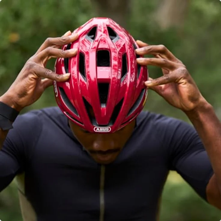 Abus StormChaser ACE, Velohelm (51 - 55 cm) mit optimierter Belüftung und höhenverstellbarem Verstellsystem, schwarz – Bild 6