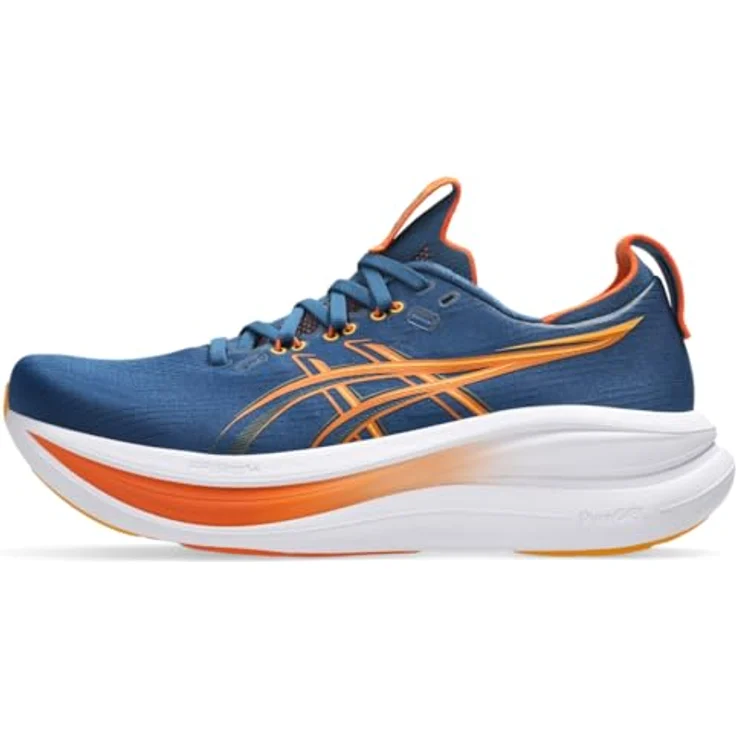 Asics GEL-NIMBUS 28, Laufschuhe mit FF BLAST PLUS-Dämpfung und PureGEL-Technologie, blau, Größe 43.5 – Bild 1