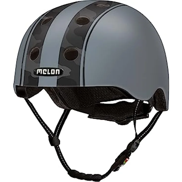 Melon Urban Active Double Camouflage Helm, Fahrrad- und Skatehelm in Schwarz, XXS-S (46-52 cm) mit hoher Sicherheit und Komfort