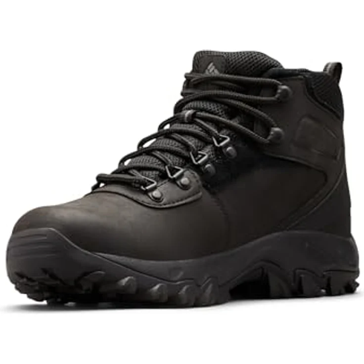 Columbia Newton Ridge Plus II, Herren Wanderschuhe, wasserdichtes Obermaterial aus Leder und Wildleder, rutschfeste Gummisohle, Schwarz, Größe 42 – Bild 4