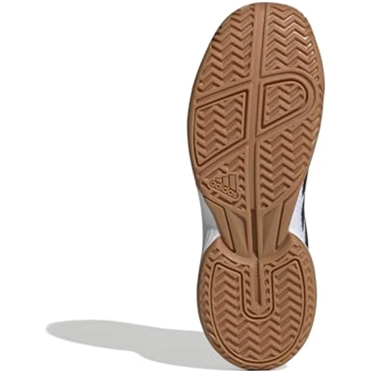 ADIDAS Ligra 8 K, Hallen-Turnschuhe aus atmungsaktivem Mesh mit dämpfender Zwischensohle, White/Black, Kindergröße 35 – Bild 8