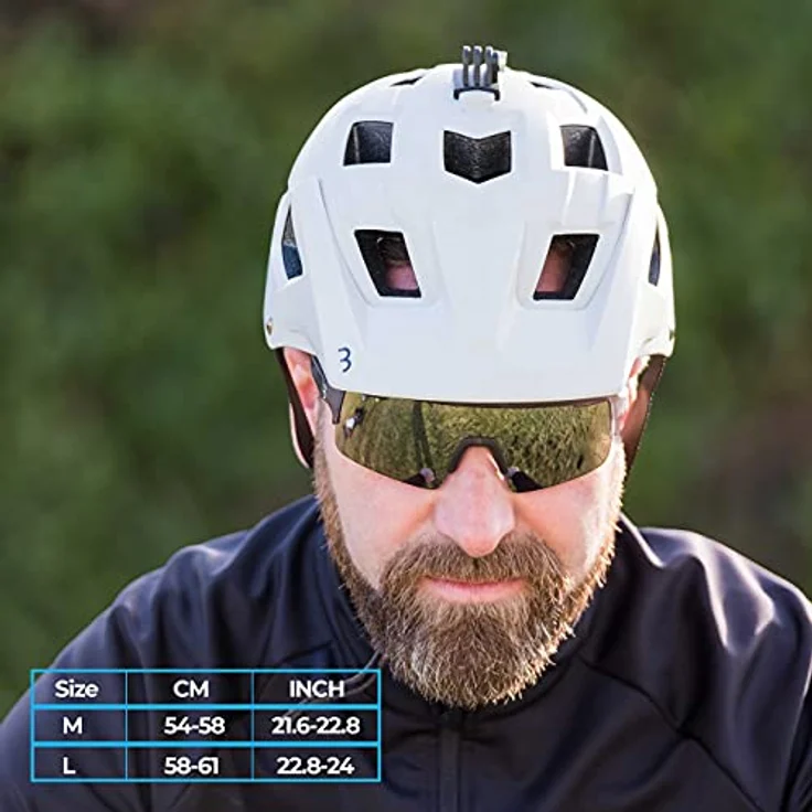 BBB Nanga, Velohelm für Mountainbiker, 54-58 cm, mit großem Visier und 15 Luftschlitzen – Bild 2