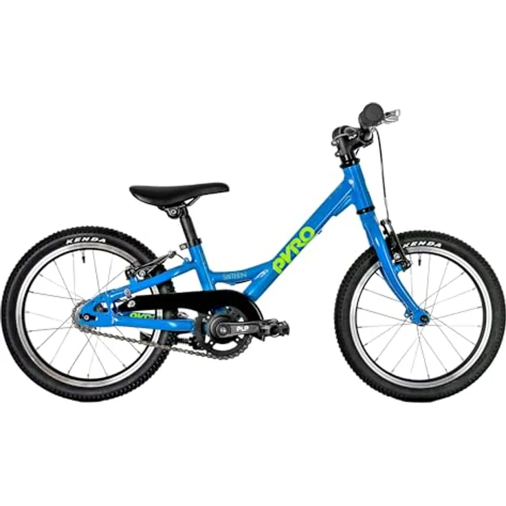 PYRO Bikes Sixteen Large, Kinderfahrrad mit 1-Gang-Schaltung, leichten Aluminiumrahmen und 16 Zoll Laufrädern