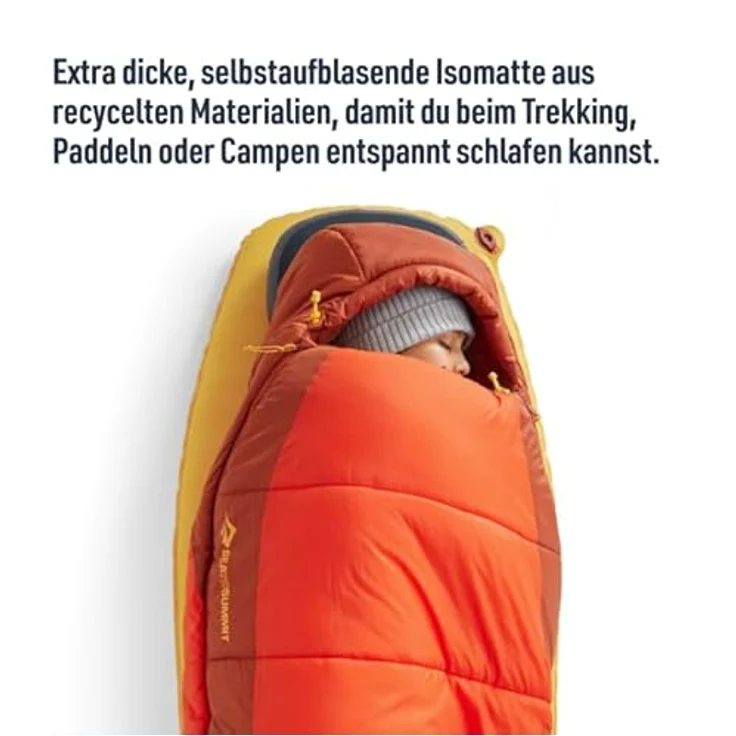 Sea To Summit Pursuit Plus Self Inflating Mat, bequeme Thermoluft-Isomatte, 1,04 kg, Zinnia Orange – Bild 2