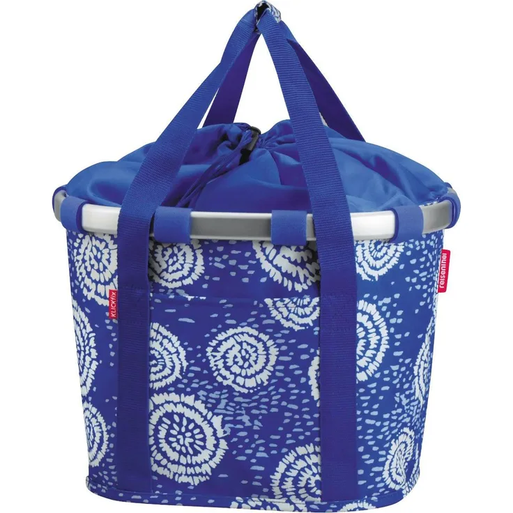 KlickFix Velokorb, 15 l Vorderradkorb mit Kordelzug und Aluminiumrahmen, belastbar bis 5 kg