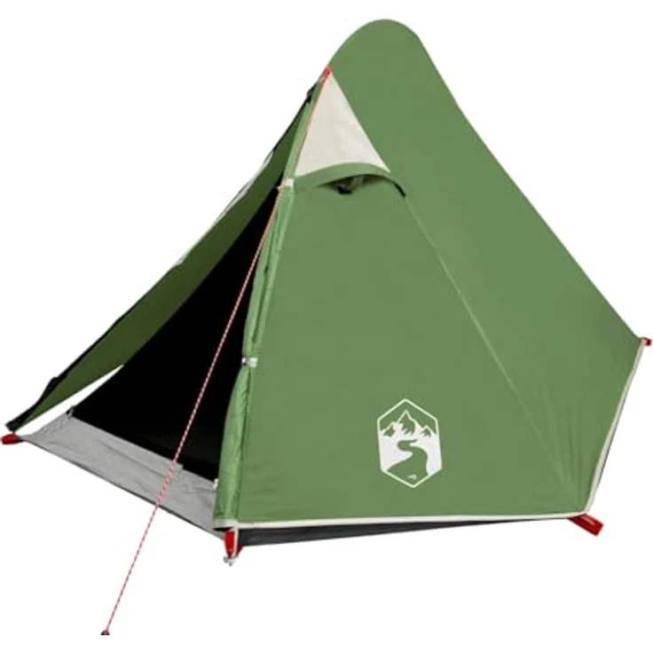 vidaXL Kuppelzelt, Campingzelt für 2 Personen, wasserdicht mit abnehmbarem Überzelt und Netz Wänden, leicht tragbar, Grün – Bild 1