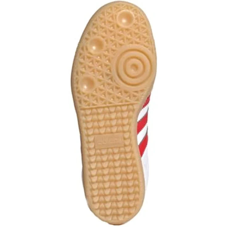 Adidas Samba OG Sneakers Kinder, Glattleder und Veloursleder, herausnehmbare Sohle, seitliche Streifendetails, Label-Print auf der Zunge – Bild 3