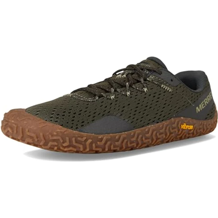 Merrell Vapor Glove 6, Herren Wanderschuhe, atmungsaktives Obermaterial aus 100 % recyceltem Mesh, Vibram EcoStep-Aussensohle, vegan-freundlich, Grün, Größe 41 – Bild 8