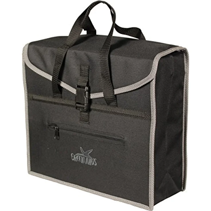 Greenlands Fahrradtasche Packtasche, wasserdicht, 17 Liter Volumen, schwarz/grau – Bild 1