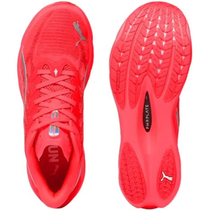PUMA Deviate Nitro 4, Unisex Laufschuhe mit NITROFOAM Dämpfung, farbe Ultra Red-PUMA Silver, Gewicht 250 g – Bild 7
