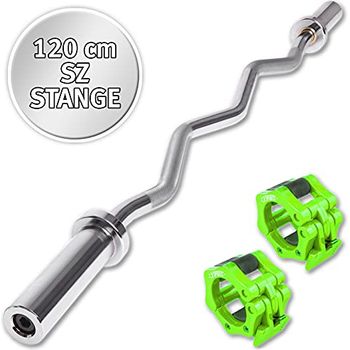 Curlstange 130 Cm - Verchromt, Bis 150 Kg, Mit Federverschlüssen