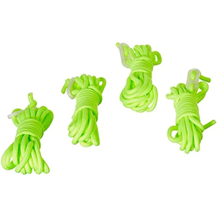 Outwell Luminous Abspannleine, selbstleuchtend, gelb, 3 m, langlebiges Polyester, längeverstellbar