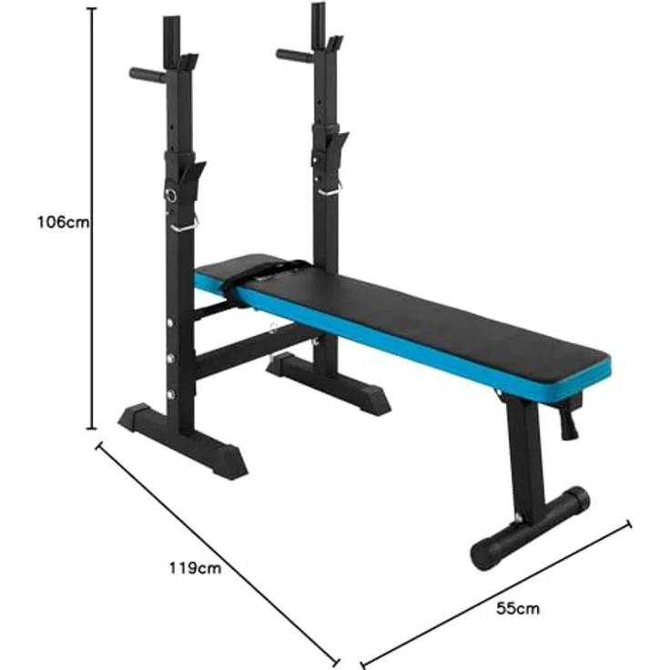 Rebel Active Verstellbare Trainingsbank mit Ständern, Hantelbänke für flexibles Training – Bild 8