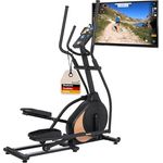 Skandika Crosstrainer Carbon P18, Ellipsentrainer mit 32 Widerstandsstufen, 13 Programmen, LCD Display, App kompatibel, bis 135 kg, für Heimtraining
