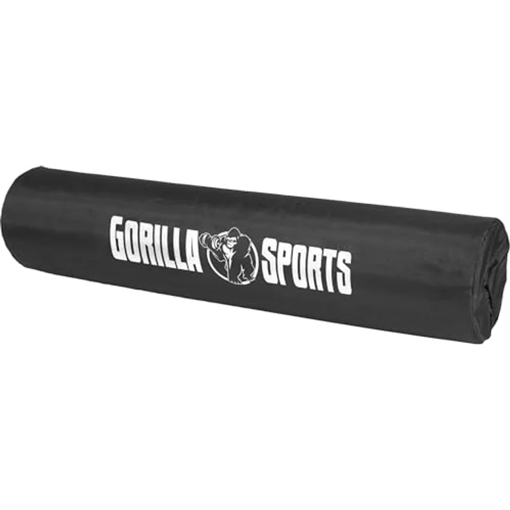 GORILLA SPORTS® Langhantel Polster - 40 x 8,5 x 3 cm, mit Klettverschluss, Schwarz - Nackenpolster, Barbell Squat Pad, Nackenschutz, für Kniebeugen, Hip Thrust, Druckentlastung von Schulter, Rücken – Bild 1