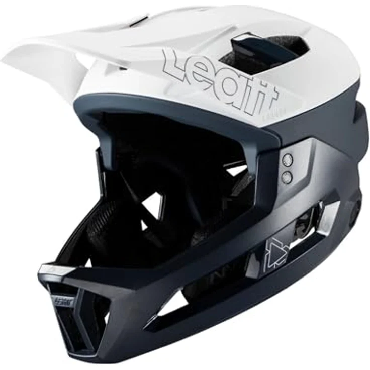 Leatt Helmet MTB Enduro 3.0, Fahrradhelm mit 360° Turbine-Technologie, Belüftungssystem und abnehmbarem Kinnbügel, White, Größe M – Bild 1