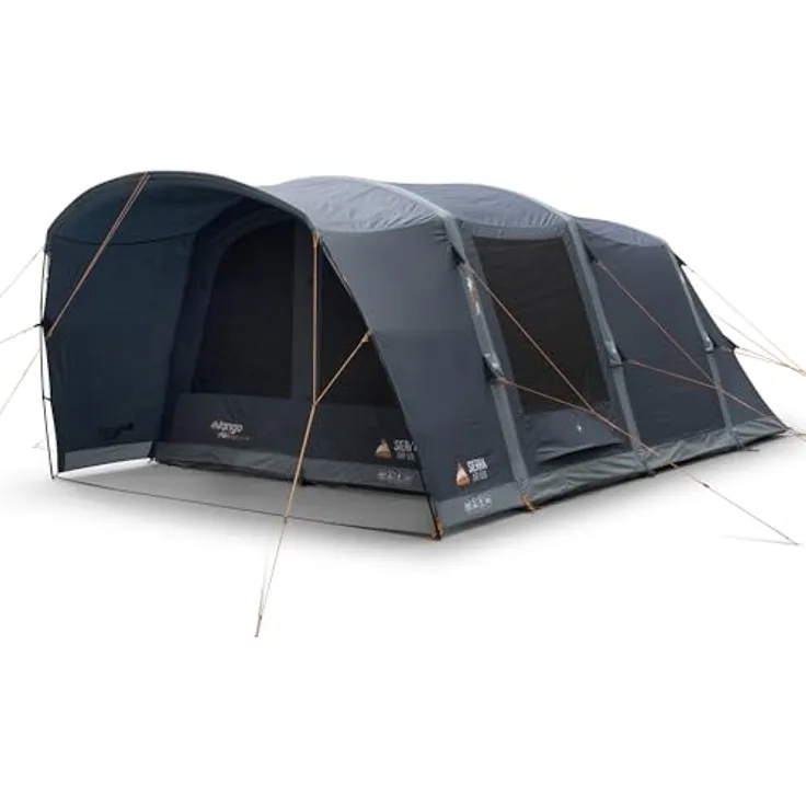 Vango Sierra Air 500 Zelt, Aufblasbares 5-Personen Zelt aus Sentinel-Stoff mit 4000 mm Wassersäule und Dynamic Weave Gewebekonstruktion, grün