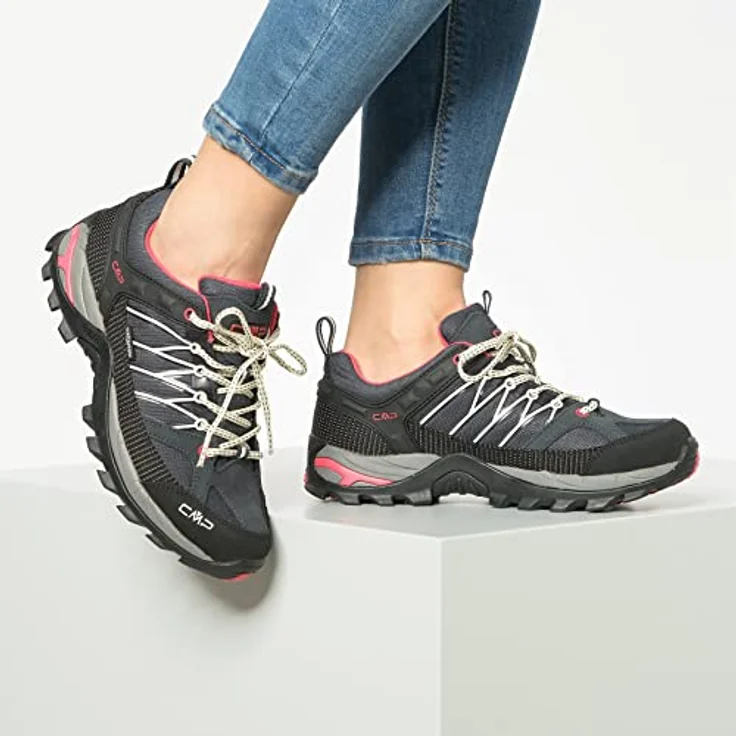 Campagnolo CMP Rigel Low, Damen Wanderschuh, Schwarz, Größe 41, Mesh-Obermaterial, Schnürer, Gummi-Sohle – Bild 2