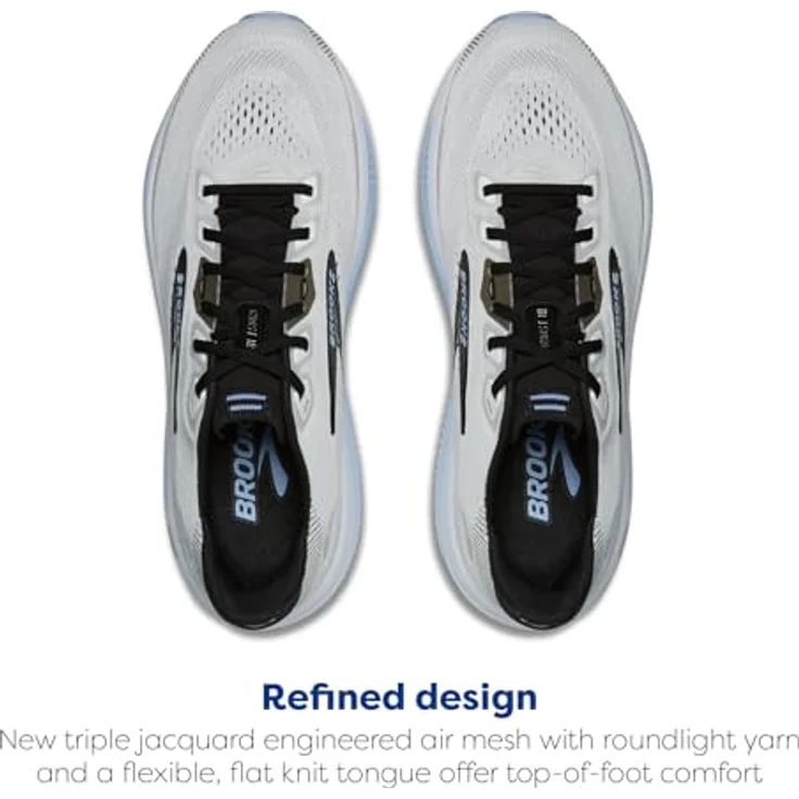 Brooks Ghost 18, Neutrale Laufschuhe mit atmungsaktivem Mesh-Obermaterial, white/black/open air, Größe: 8.5 – Bild 4