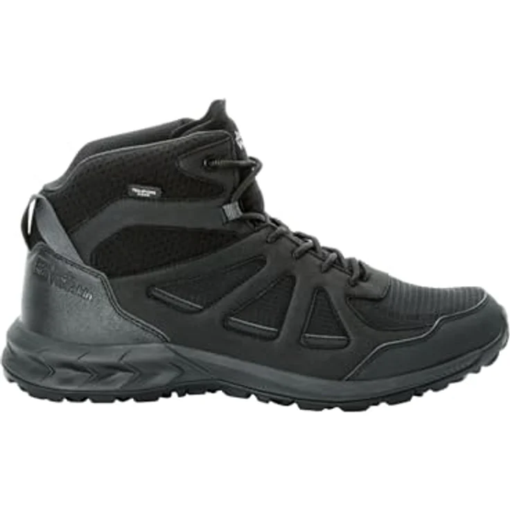 Jack Wolfskin Woodland 2 Texapore Mid M, Herren Wanderschuhe mit Reflex Foam-Mittelsohle, Schwarz, Größe 46 – Bild 2