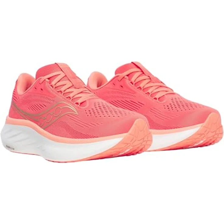 Saucony RIDE 18 Lady, Neutral Laufschuhe mit PWRRUN Dämpfung, coral/salmon, Größe US 7.5 - EU 38.5 - CM 24.5 - UK 5.5 – Bild 3