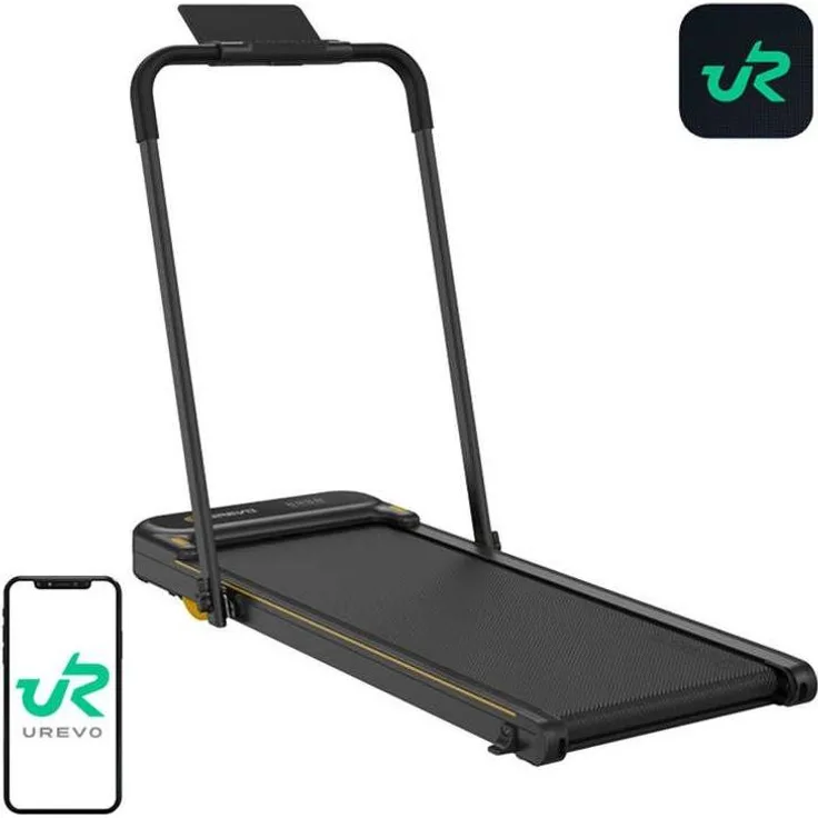 Urevo Laufband mit 15" x 40,2" rutschfester Laufbahn, 2.25HP Motor, klappbar, leise, Bluetooth Verbindung zur Urevo Sport App