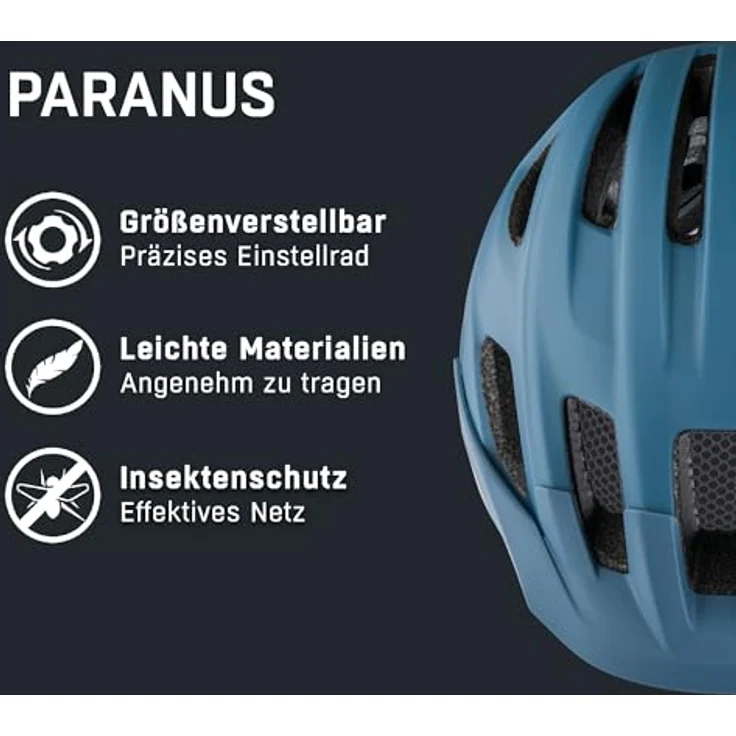 ALPINA Trekking-Fahrradhelm Paranus, sicher und leicht mit stoßabsorbierender EPS-Innenschale, blau – Bild 2