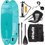 VirtuFit Supboard Cruiser 305, aufblasbares Paddling Board in Türkis mit Kajaksitz, Zubehör und Tragetasche, bis 180 kg belastbar