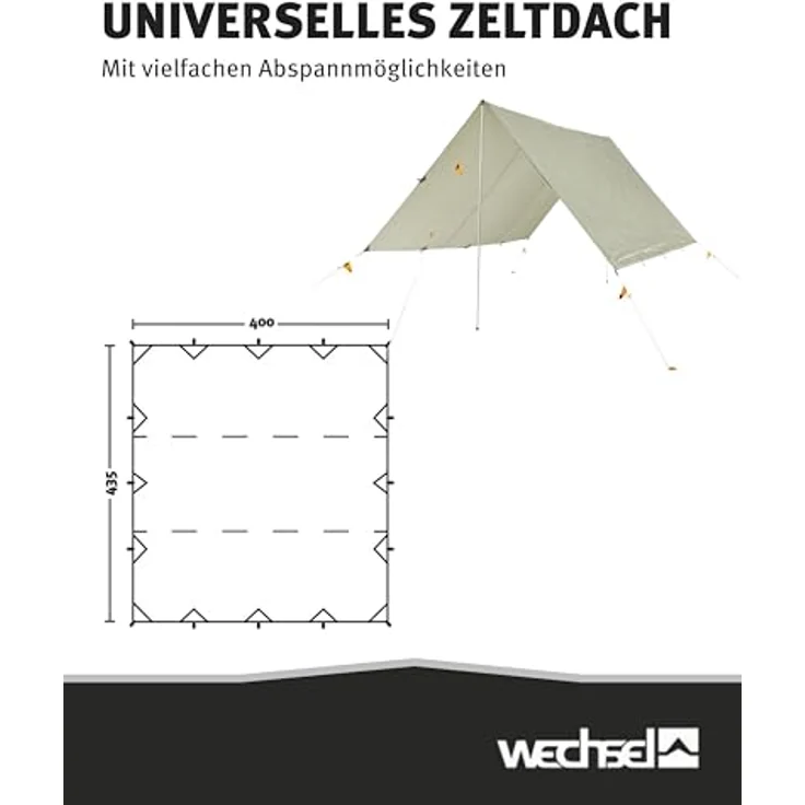 Wechsel Tarp, Zelt mit 5000 mm Wassersäule, 1.68 kg, kompaktes Packmaß 17 x 35 cm – Bild 6