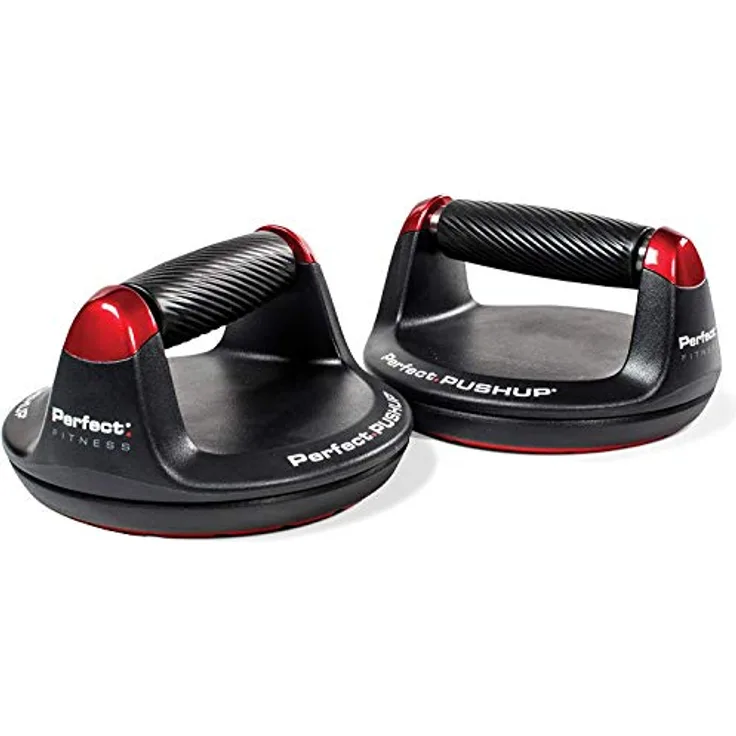 Perfect Fitness Liegestützgriffe Push Up, Fitnessgeräte für Zuhause, Schwarz, 2 Stück