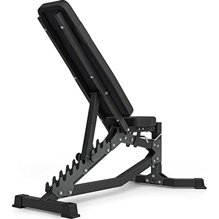 Marbo Sport Doppelseitig verstellbare Trainingsbank MS-L102 2.0 | Made in EU, Trainingsbank mit erweitertem Verstellbereich, verstärkter Polsterung und Gummifüßen, schwarz – Bild 3