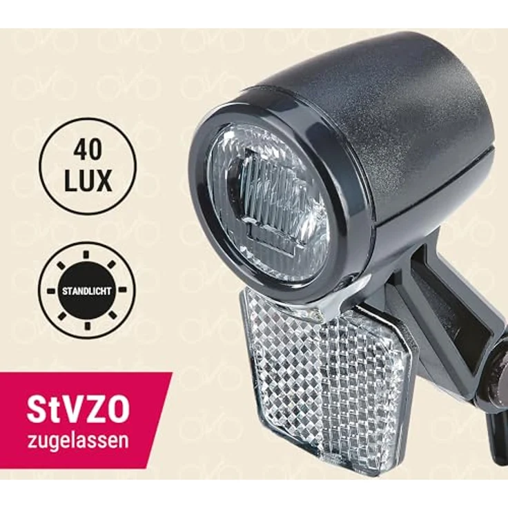 Prophete LED-Scheinwerfer 40 LUX, Fahrradbeleuchtung mit hoher Lichtstärke – Bild 2