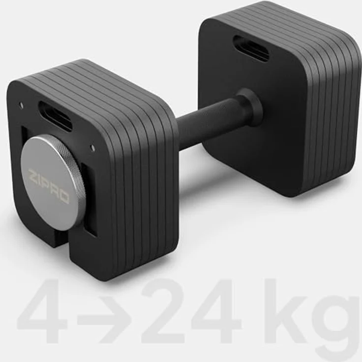 ZIPRO verstellbare Hanteln Square, rutschfestes Kurzhantelset mit 24 kg, 13 Gewichten für Krafttraining, quadratische Form, für Home Gym und Fitnessstudio – Bild 2