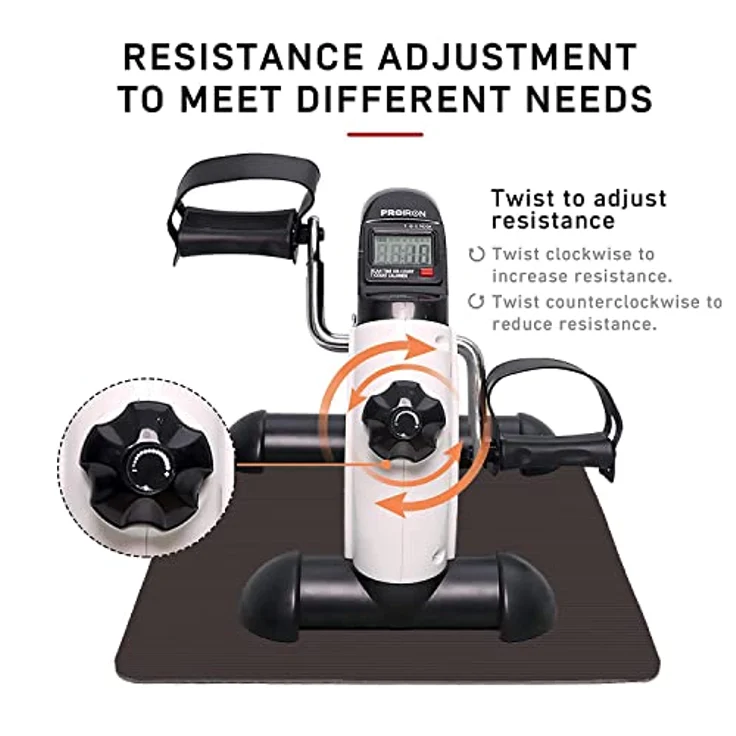 PROIRON Mini Bike Heimtrainer，Pedaltrainer für Senioren，Arm- und Beintrainer mit Matte，Glatte und Geräuschlose Bewegung，Einfach zu Montieren – Bild 5