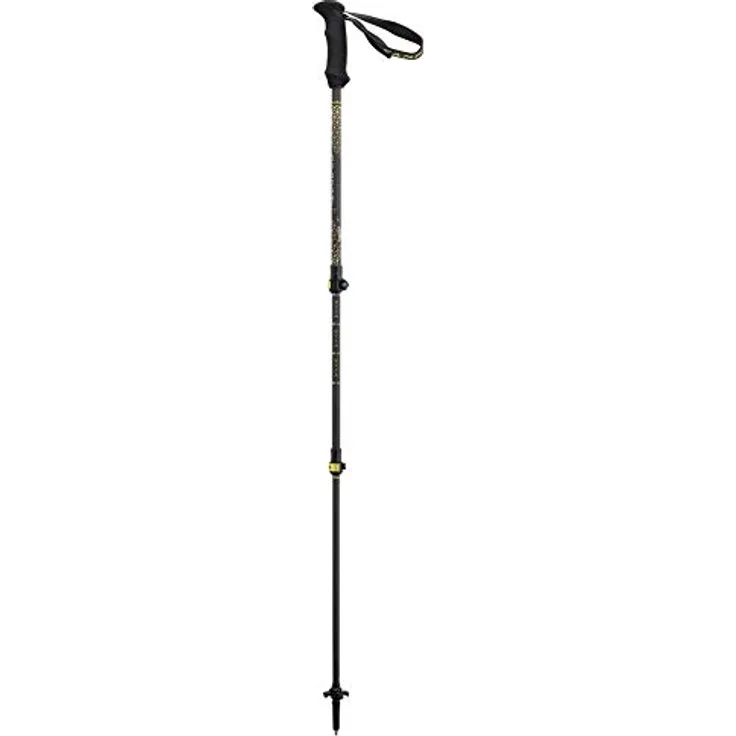C.A.M.P. Backcountry Carbon 2.0, Teleskop-Wanderstock aus Carbonfaser, variable Länge 64-135 cm, Anthrazitgrau/Limette