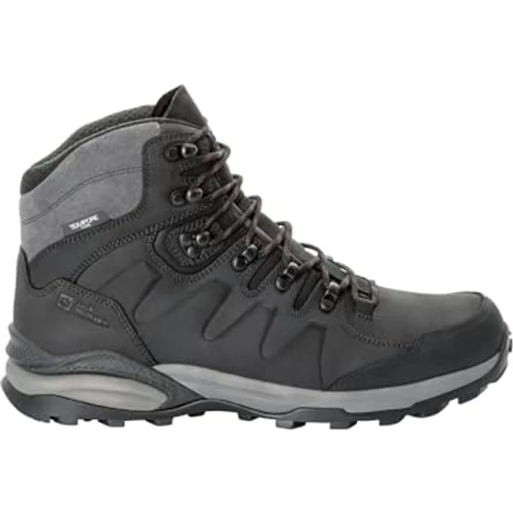 Jack Wolfskin Refugio Prime Texapore Mid M, Herren Wanderschuhe, grau, wasserdicht, schnelltrocknendes Innenfutter, individuell anpassbare Schnürung – Bild 2