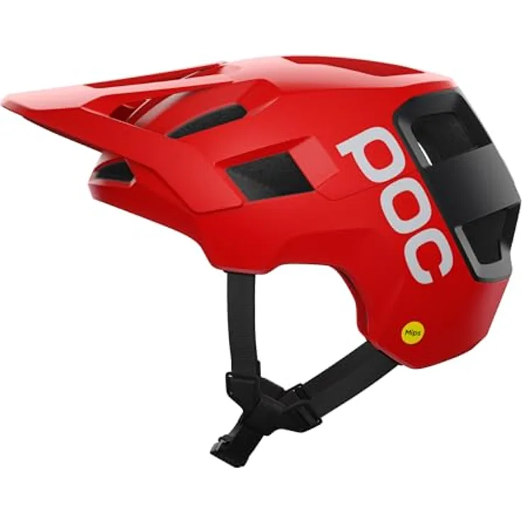 POC Kortal Race MIPS, MTB-Fahrradhelm mit erweiterter Abdeckung, rot (55-58 cm)