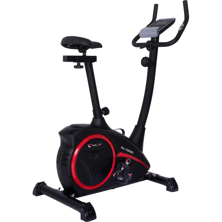 Christopeit Sport AL1000 Heimtrainer, Ergometer mit Magnet-Brems-System, 8-stufiger Widerstandseinstellung, verstellbarem Sattel und Lenker, schwarz
