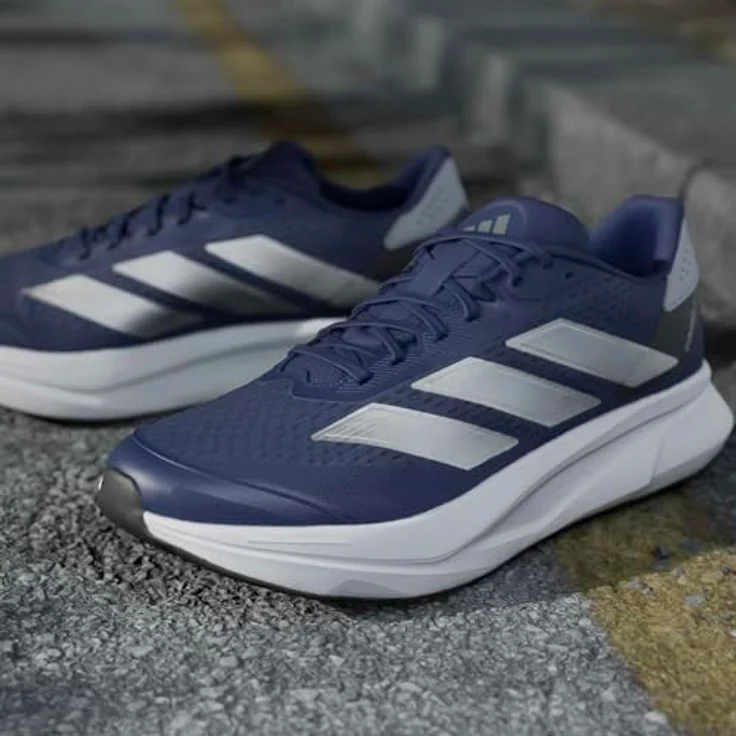 adidas Duramo SL 2 Laufschuhe, Mesh-Obermaterial, LIGHTMOTION Zwischensohle, dunkelblau/silber metallic, EU 47 1/3 – Bild 20