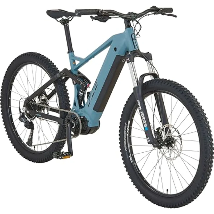 Prophete DICE 4.0 Full-Suspension E-MTB 27,5" – AEG 48V Mittelmotor 250W, bis 160 km Reichweite, Shimano Cues 10-Gang, Suntour Federgabel, Hydraulische Scheibenbremsen, MTB Memory Sattel, Grau/Schwarz – Bild 2