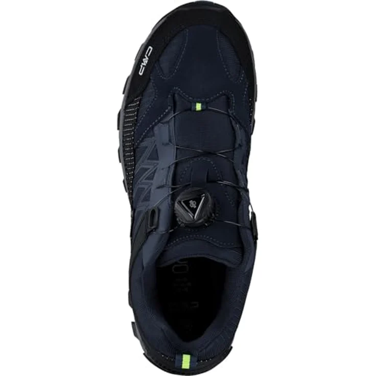 CMP Rigel Low Fitgo Trekking Shoes WP, Herren Wanderschuhe aus Leder, blau ink-yellow fluo, Größe 47 – Bild 6