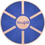 Yes4All Balance Board aus Holz; Brett mit hochwertiger rutschfester Oberfläche; Balance Trainer & Wackelbrett für das Ganzkörpertraining.