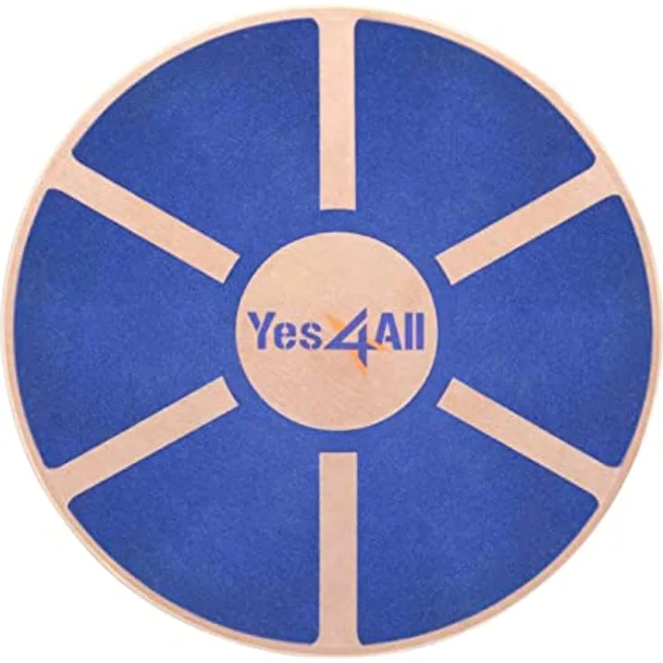 Yes4All Balance Board aus Holz; Brett mit hochwertiger rutschfester Oberfläche; Balance Trainer & Wackelbrett für das Ganzkörpertraining.
